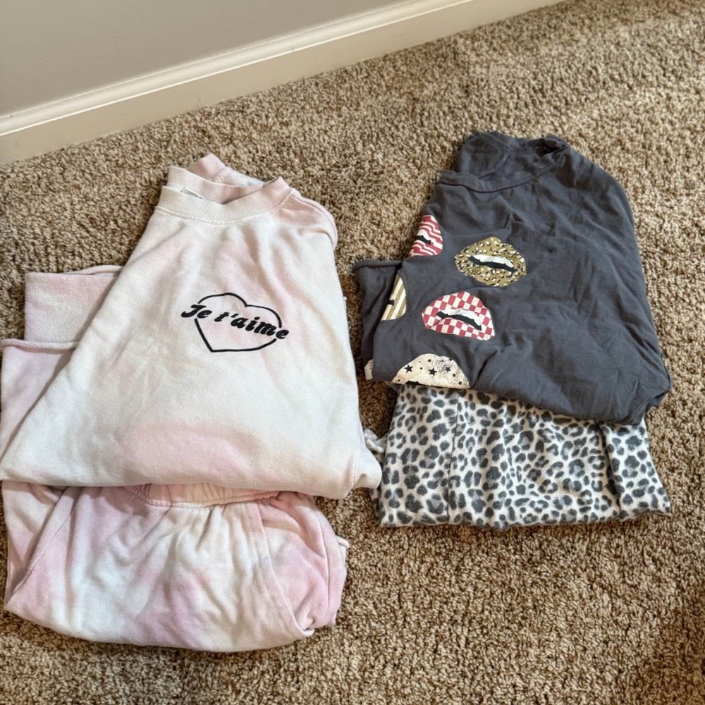 Pajamas Set - Pink and Gray
